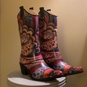Nomad brand western style rain boots
